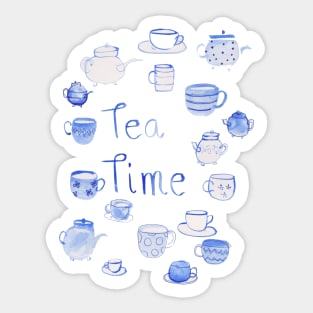 Tea time watercolor Sticker